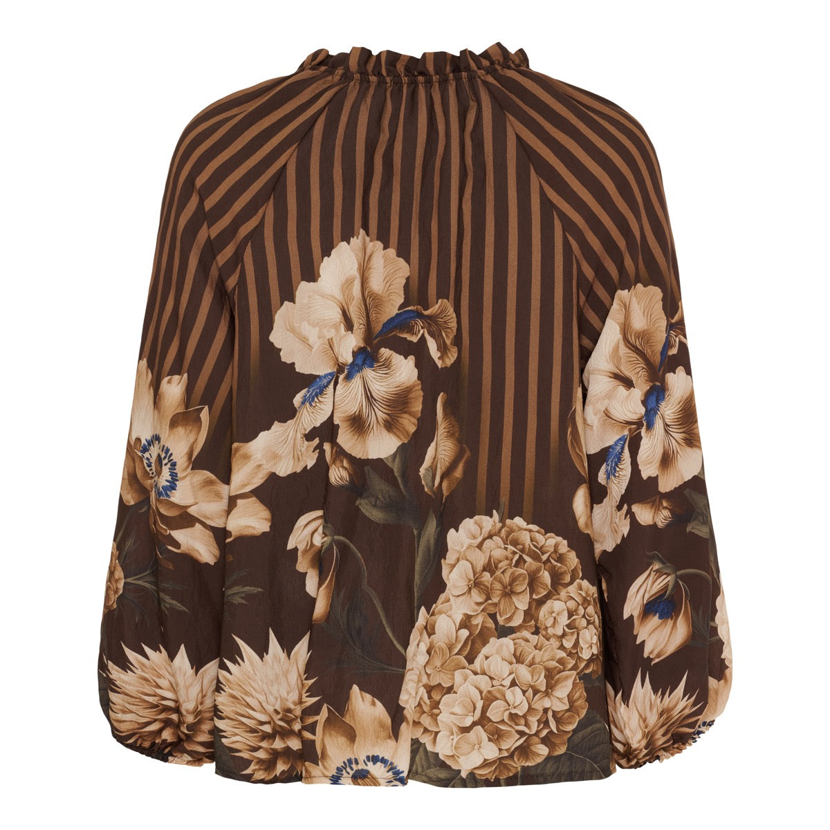 Marta Du Chateau Octavia Skjorte Blomster Marrone Brun