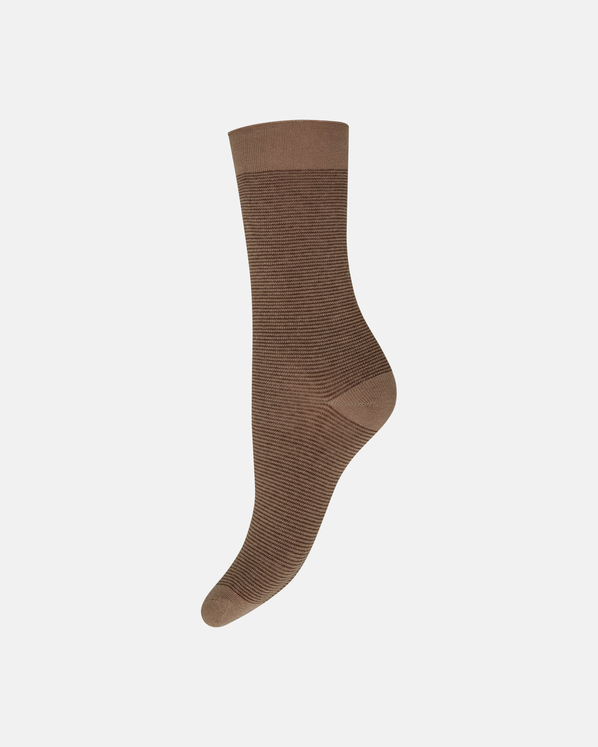 DECOY Ankelsok Fine Knit Stribet Brun