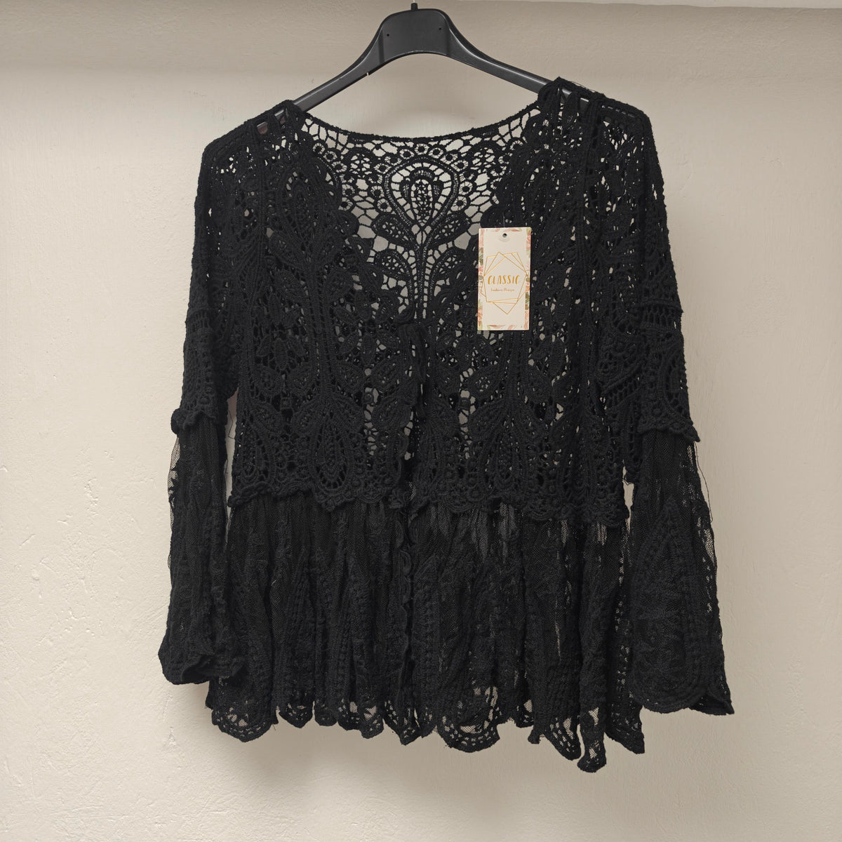 Löwenstein BELLI Vest Sløjfe Broderi Sort  Onesize