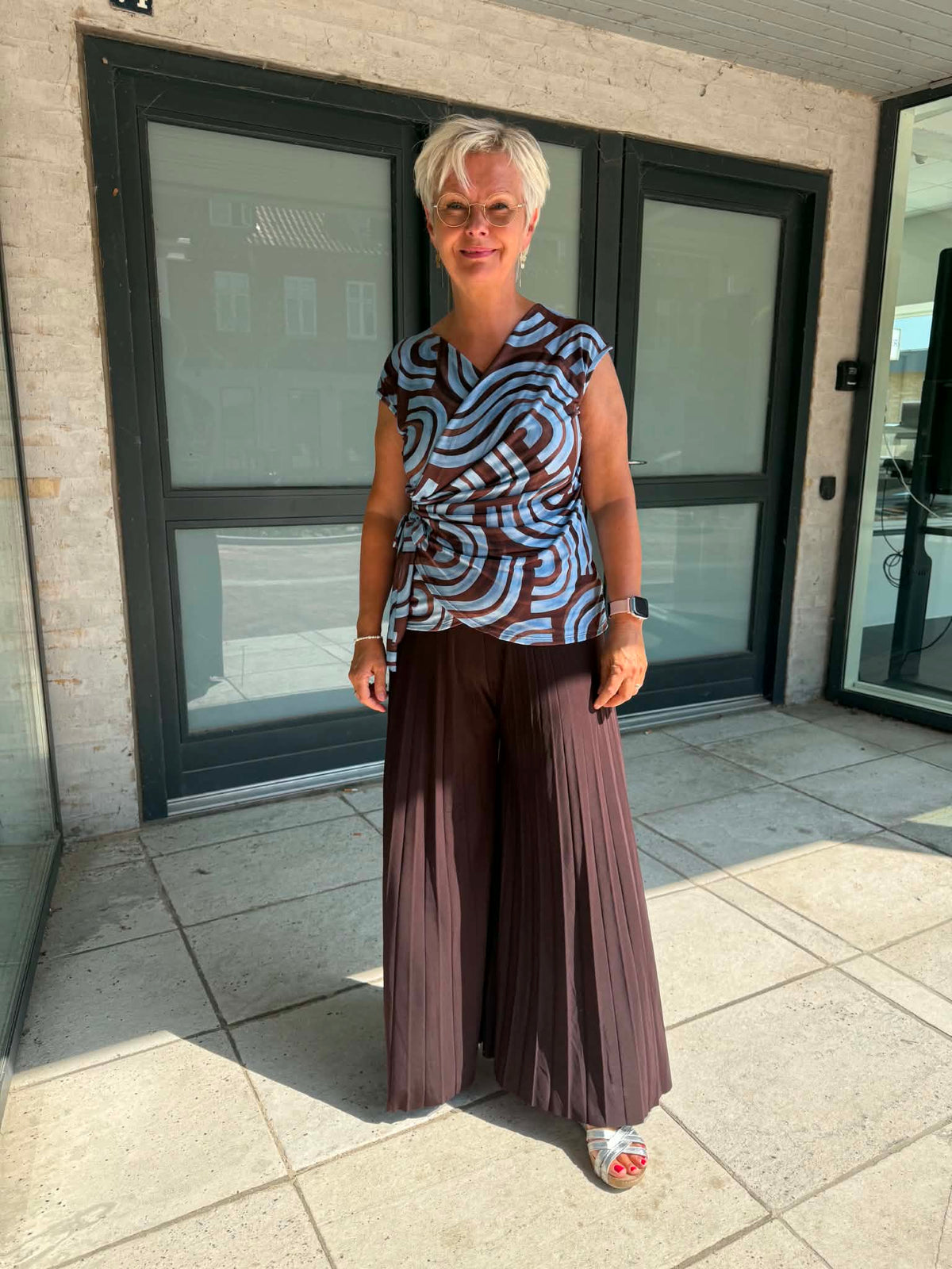 Löwenstein SISL Top Sløjfe Jeans Blå Brun