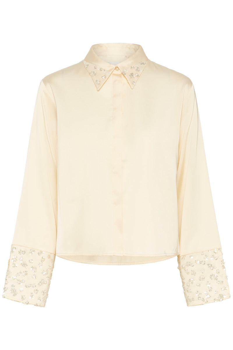 Karen By Simonsen Carmen Skjorte Egret Creme