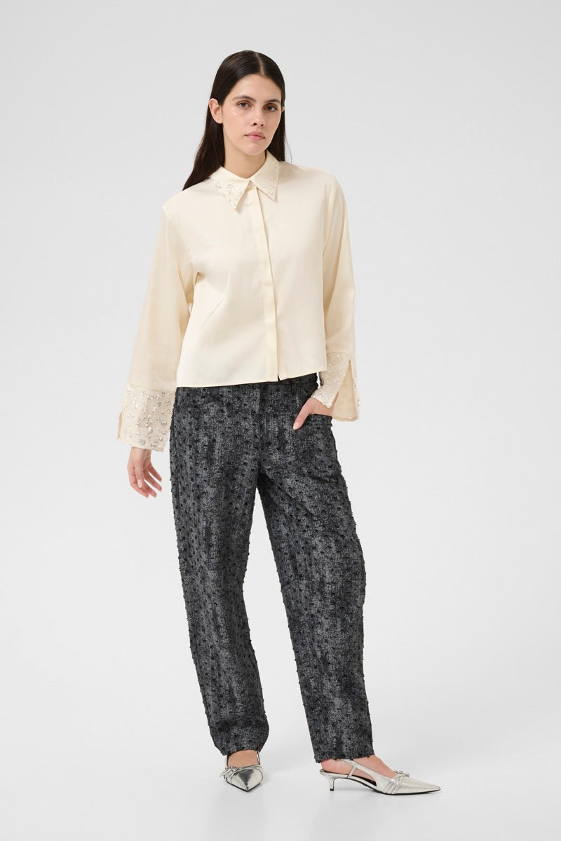 Karen By Simonsen Carmen Skjorte Egret Creme