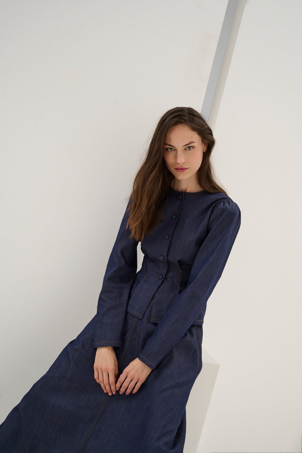 Karen By Simonsen Drew Bluse Denim Blå