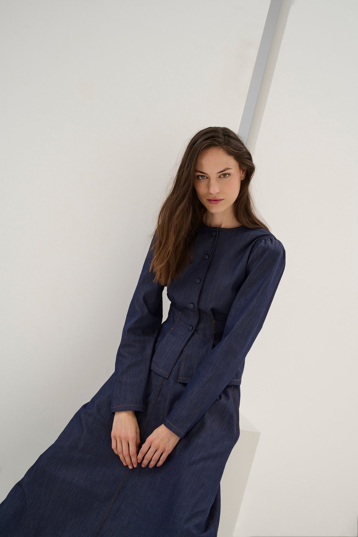 Karen By Simonsen Drew Bluse Denim Blå