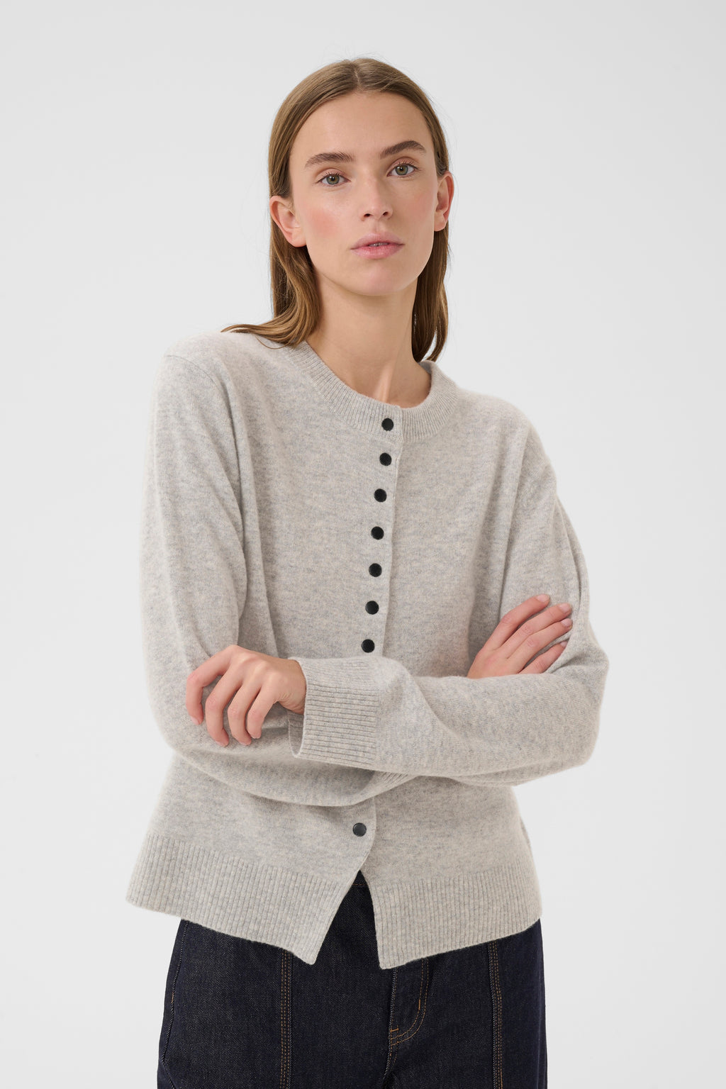 Karen By Simonsen Etta Cardigan Lys Grå