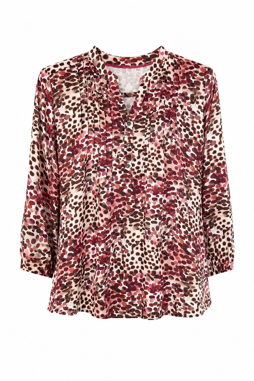 2 Biz Dorte Bluse Prikker Wine Rød