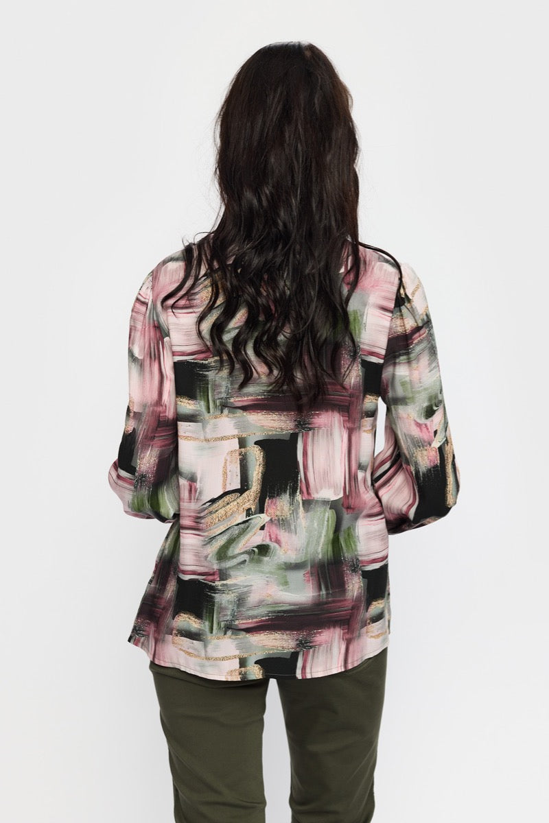 2 Biz Estelle Bluse Square Rosa