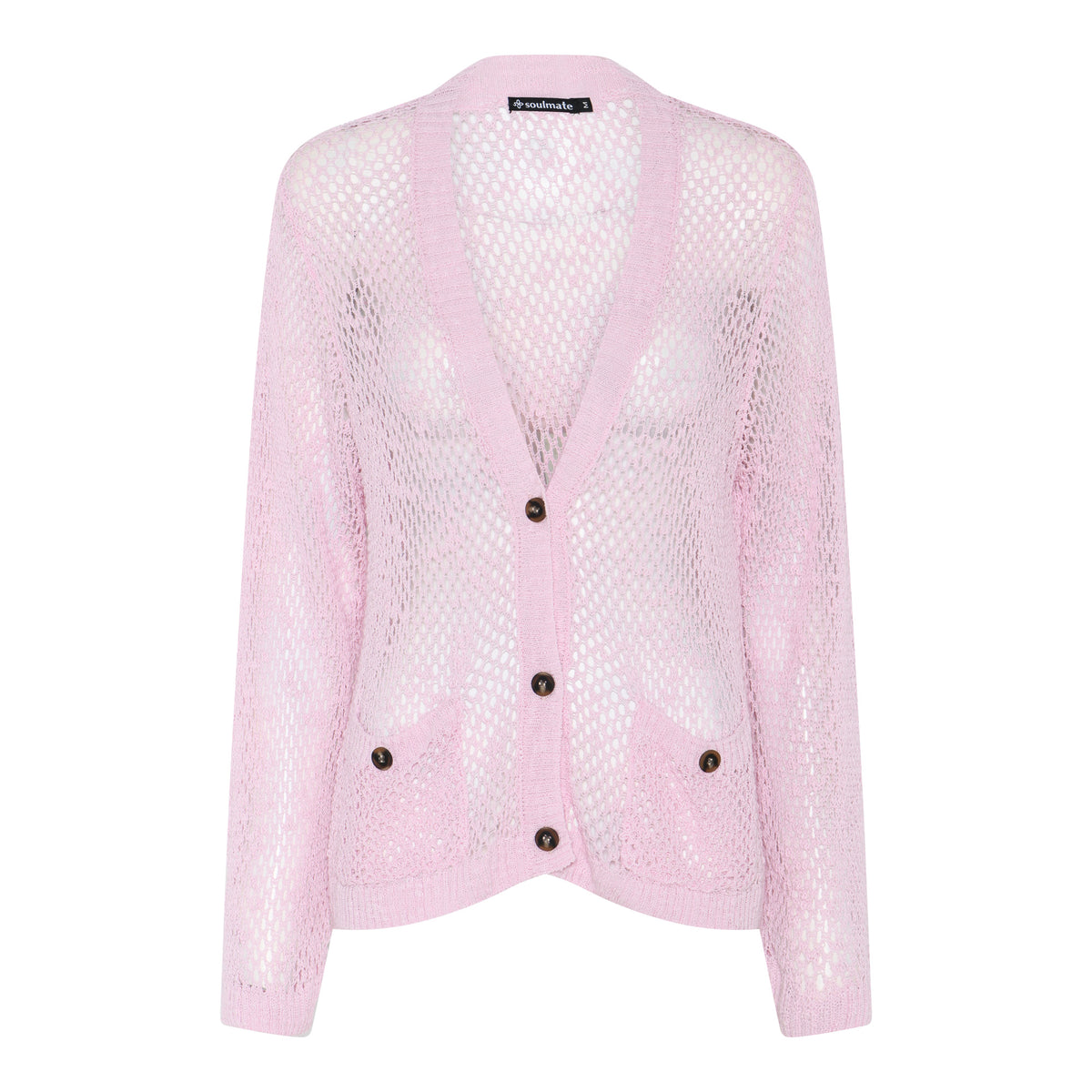 Soulmate Yasi 1 Strik Cardigan Rosa