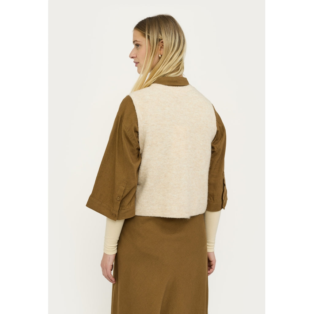 Soft Rebels Alliy Strik Vest Wood Ash Sand