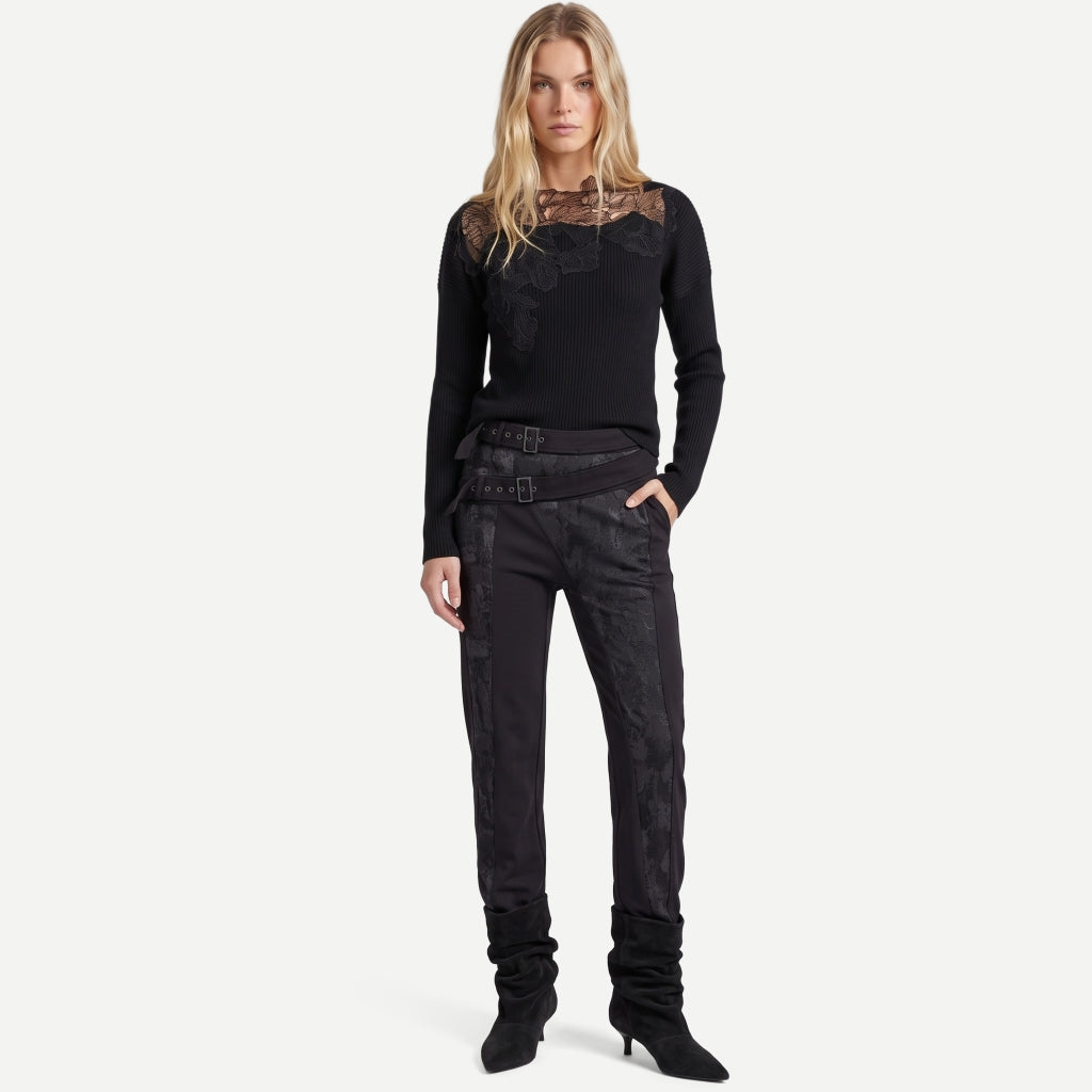 Nü Denmark Fie Strik Bluse Blonder Sort