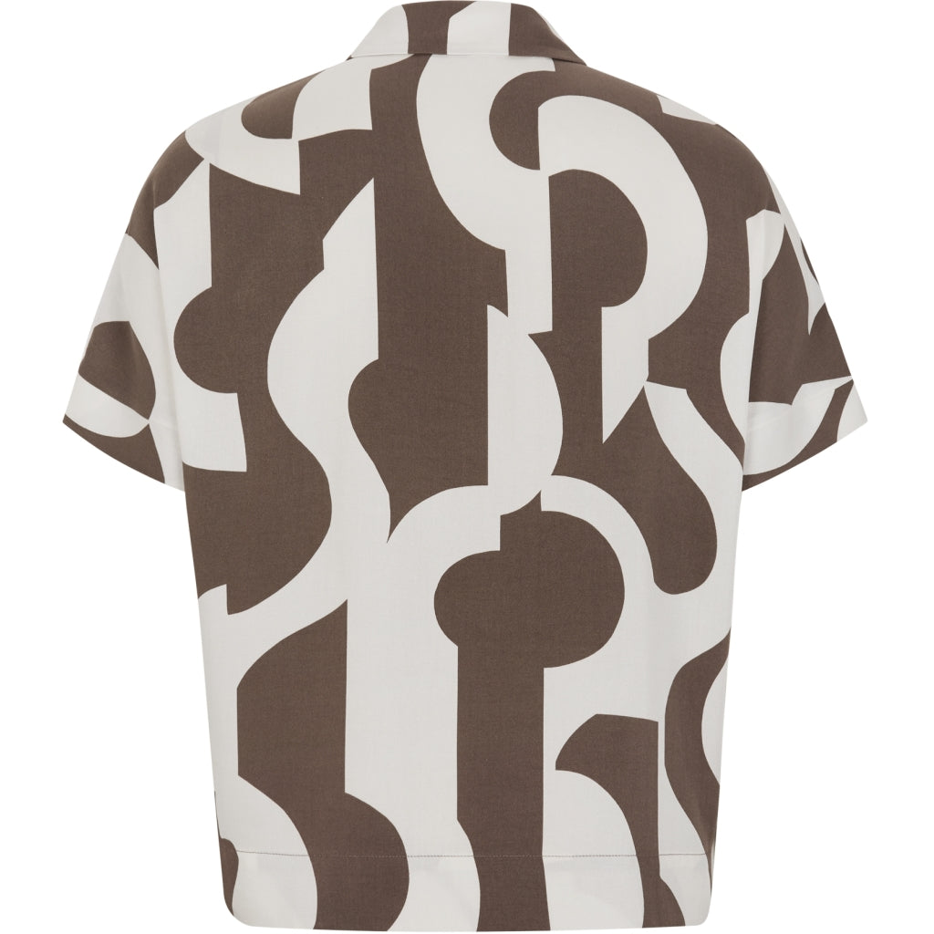 Soft Rebels Fiona Freedom SS Skjorte Earthy Artscape