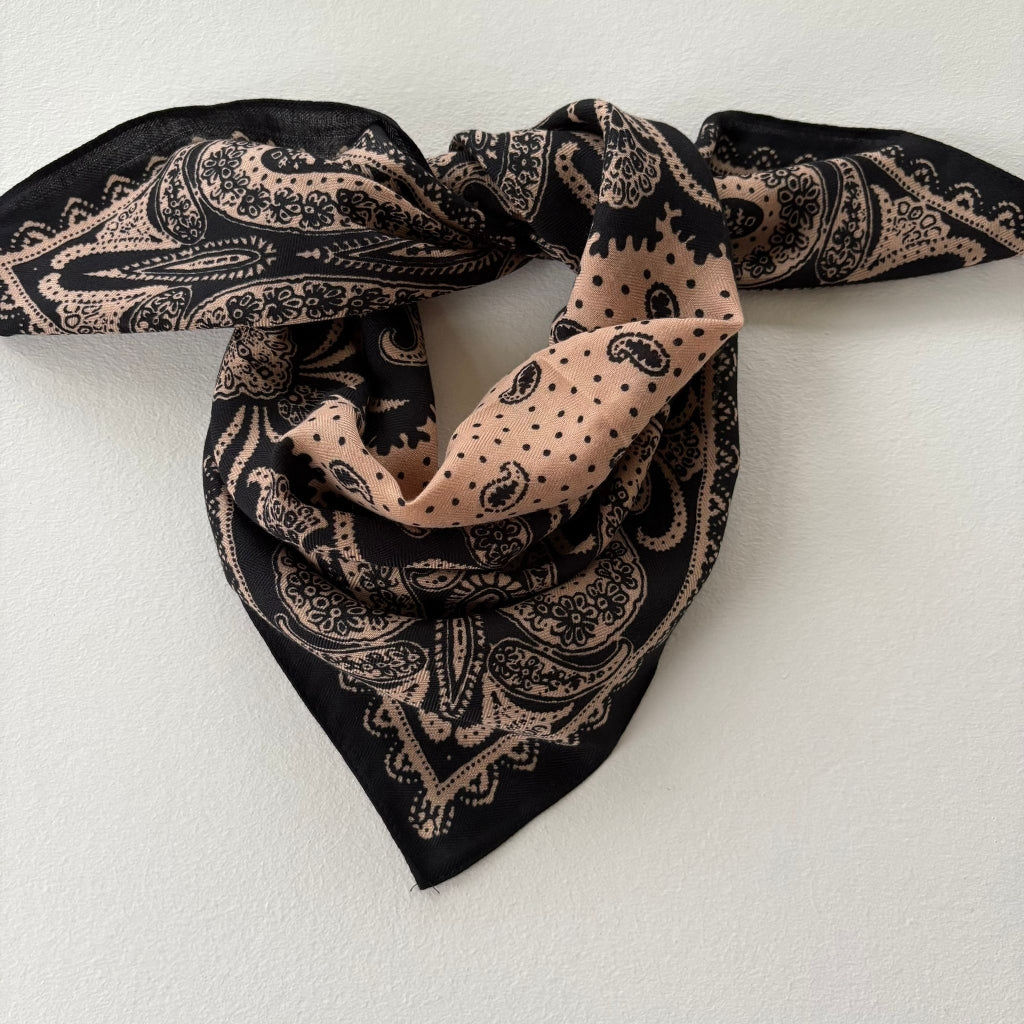 Löwenstein Tørklæde Paisley 70x70 Mocca Brun