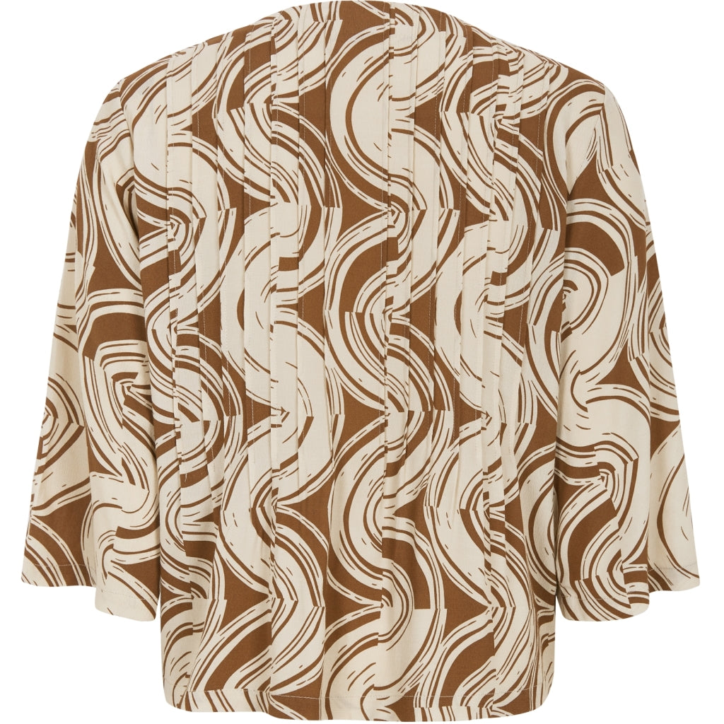 Soft Rebels Cline Skjorte Graphic Bison Brun
