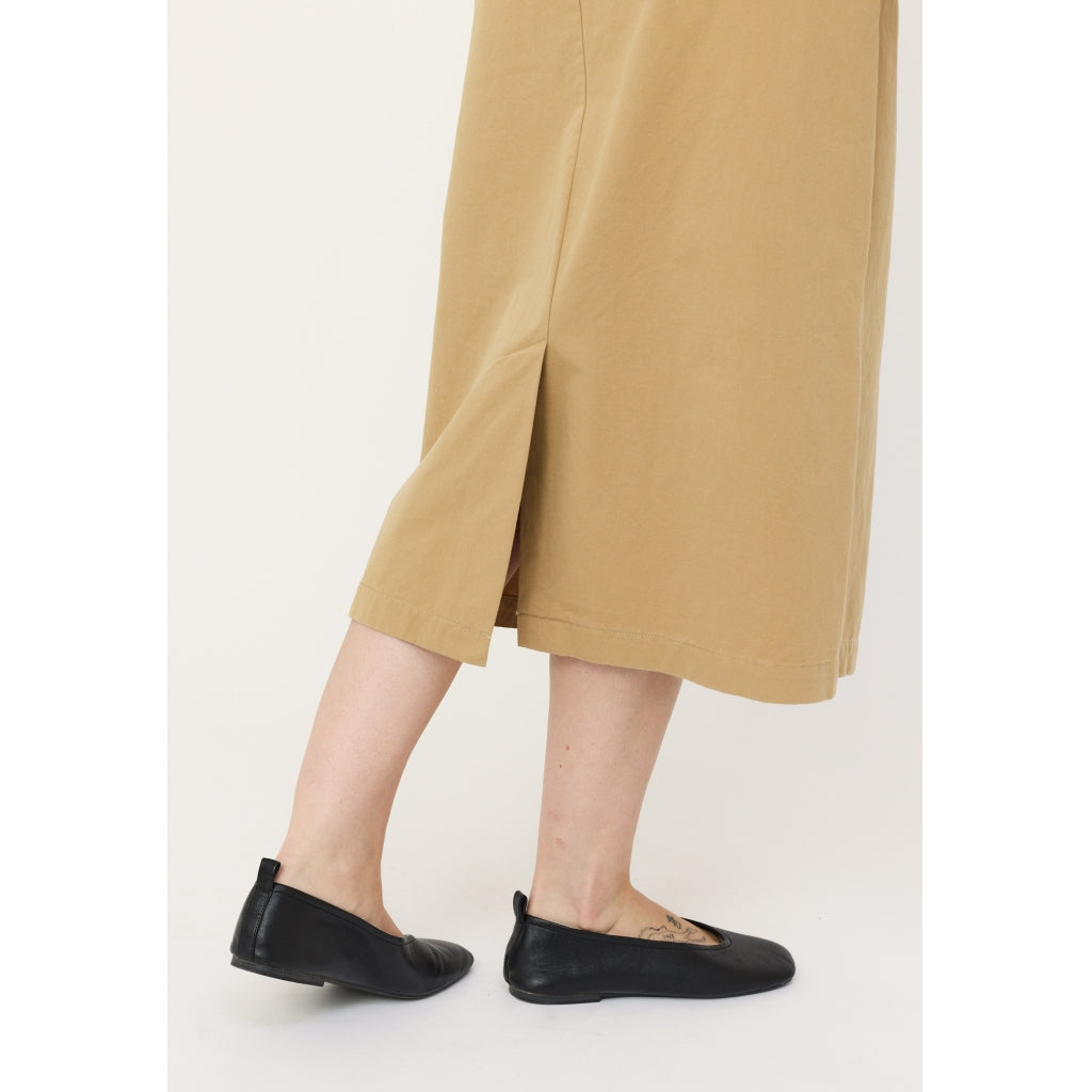 Soft Rebels Vesny Midi Nederdel Travertine Sand