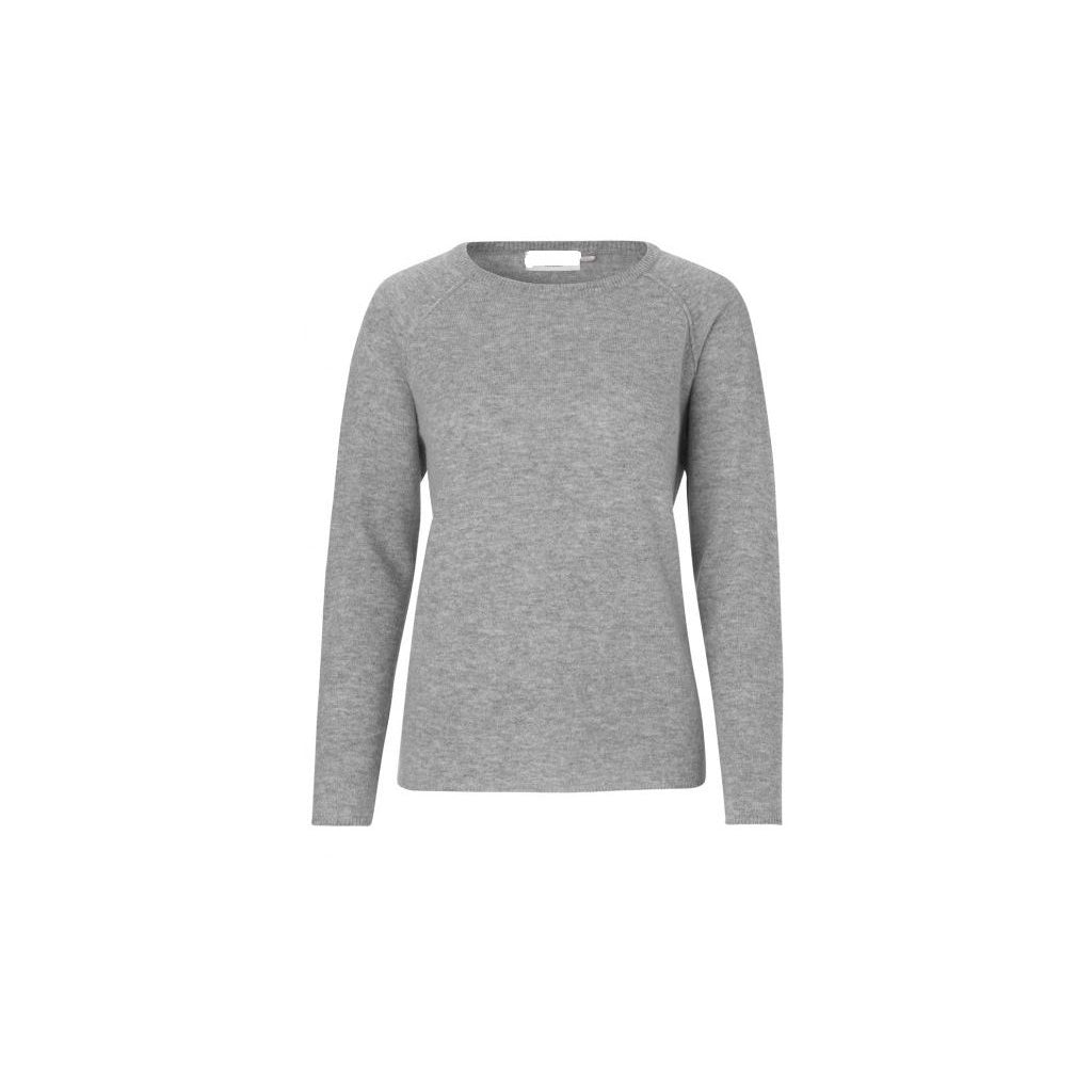 BTF CPH Cashmere Pullover Cenere Light Grey Melange