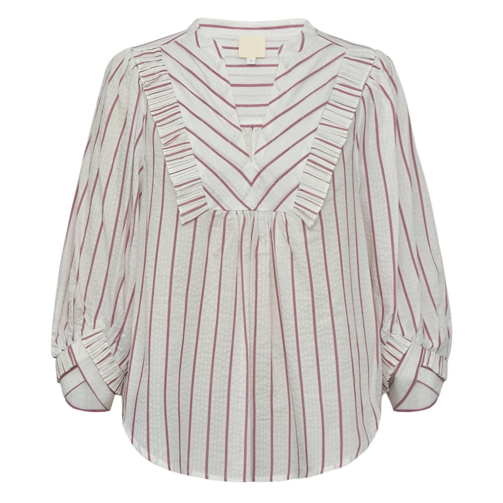 GOSSIA SophiaGO Daimi Mu Bluse Rosa Creme Striber