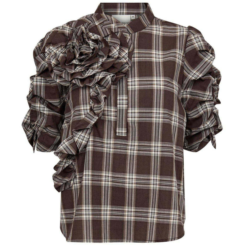 GOSSIA ZabinaGO Bluse Checks Brun