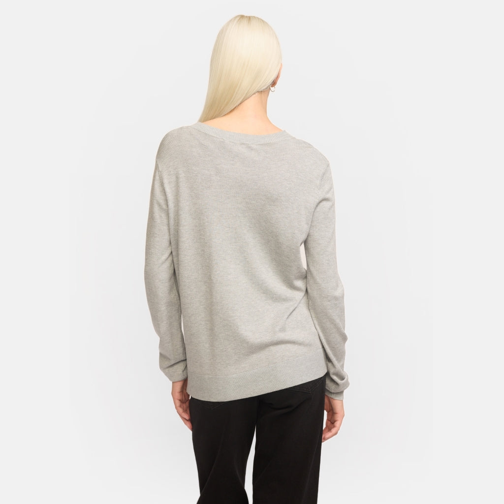 Soft Rebels Marla Strik Cardigan Light Grå Melange