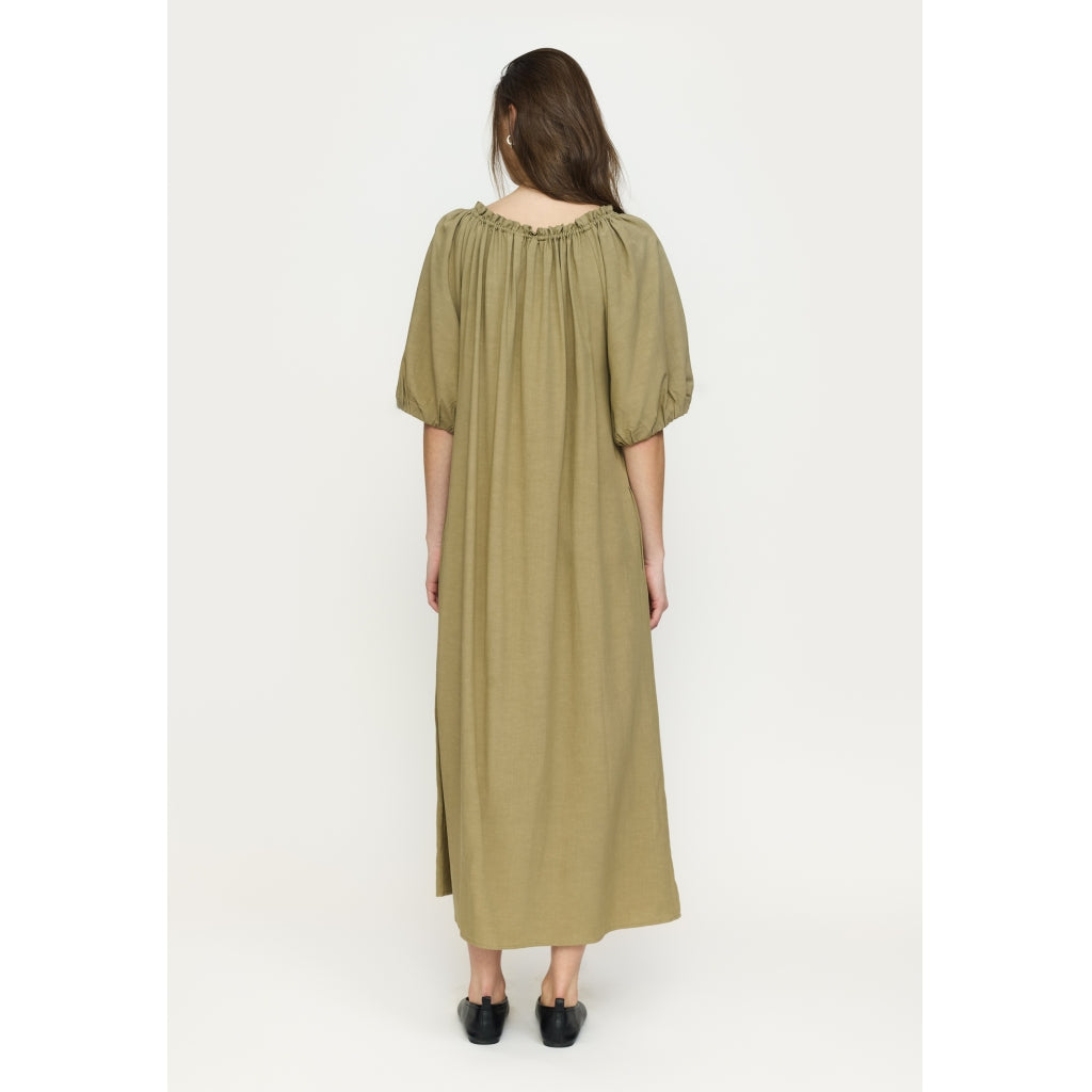 Soft Rebels Dale Midi Kjole Covert Grøn