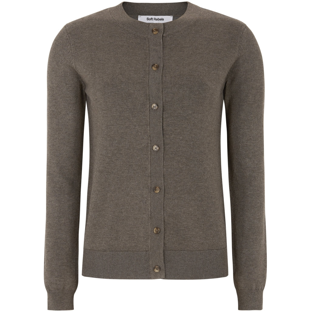 Soft Rebels Marla Strik Cardigan Morel Brun