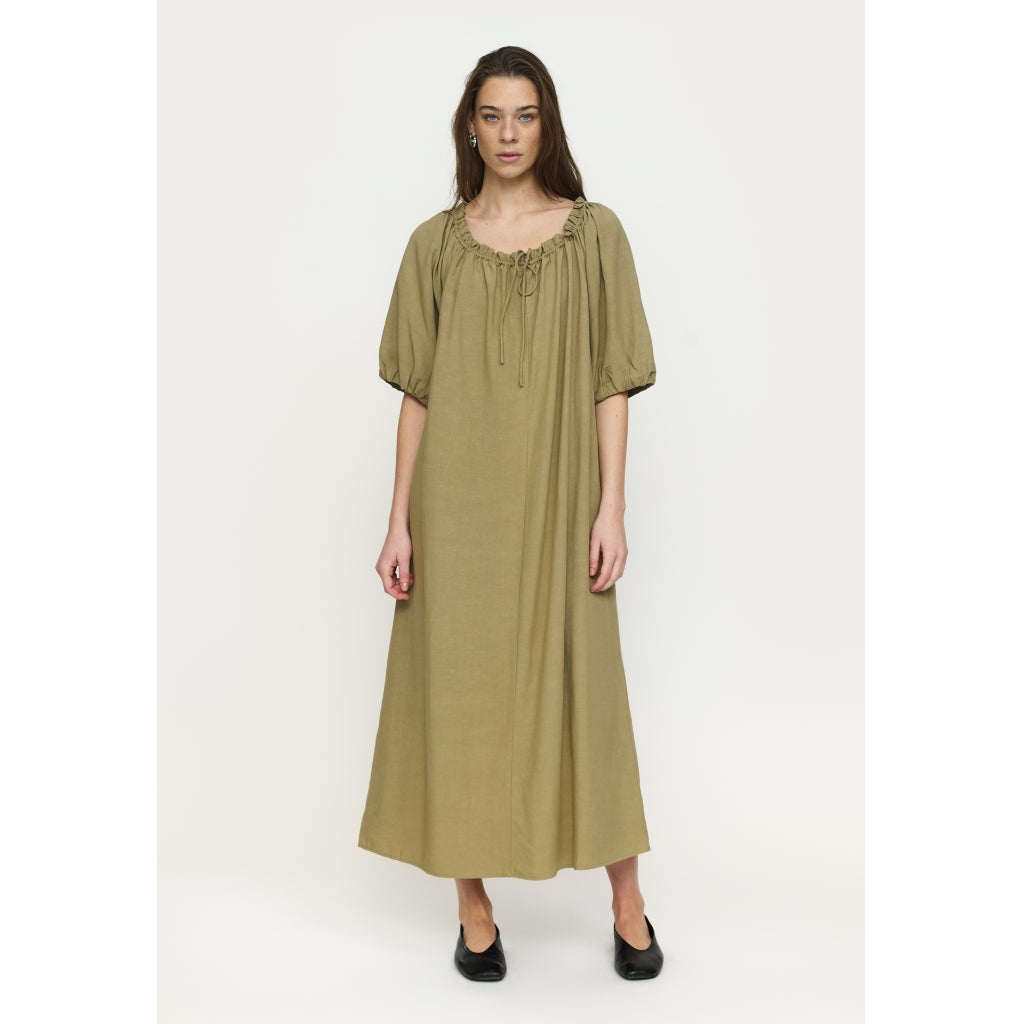 Soft Rebels Dale Midi Kjole Covert Grøn