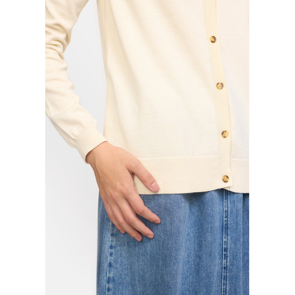 Soft Rebels Marla Strik Cardigan Arctic Wolf Creme