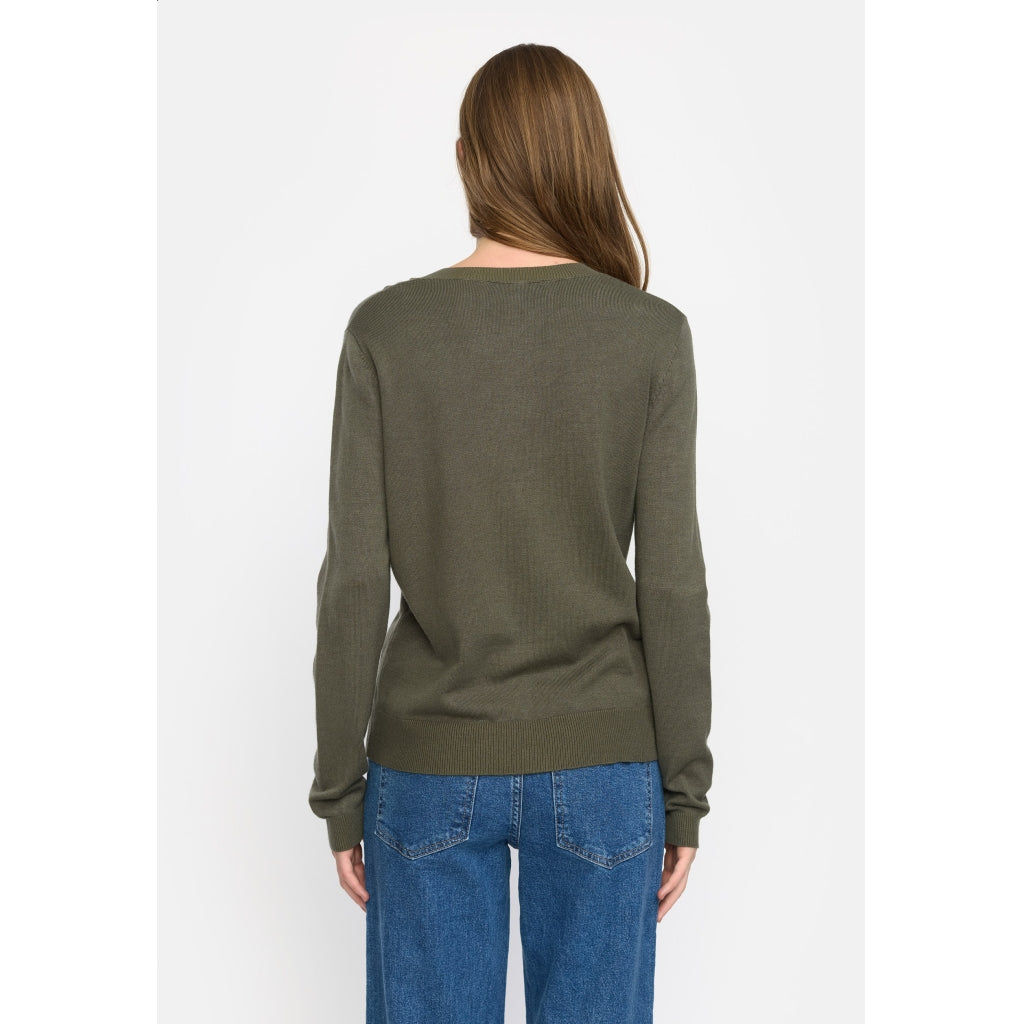 Soft Rebels Marla Strik Cardigan Tea Leaf Grøn