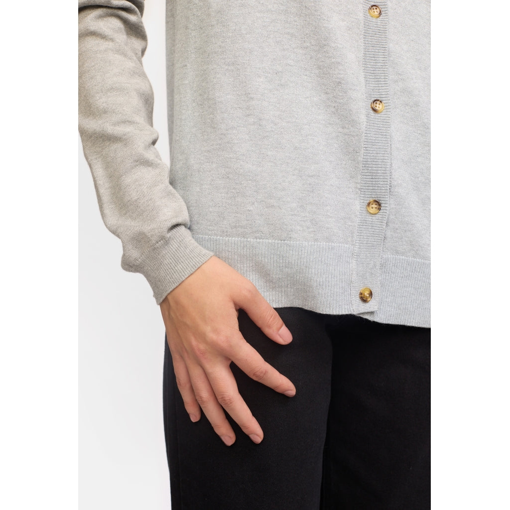 Soft Rebels Marla Strik Cardigan Light Grå Melange