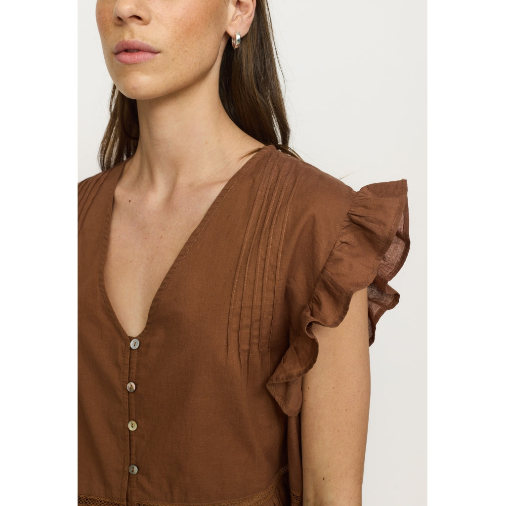 Soft Rebels Gallia Top Bison Brun
