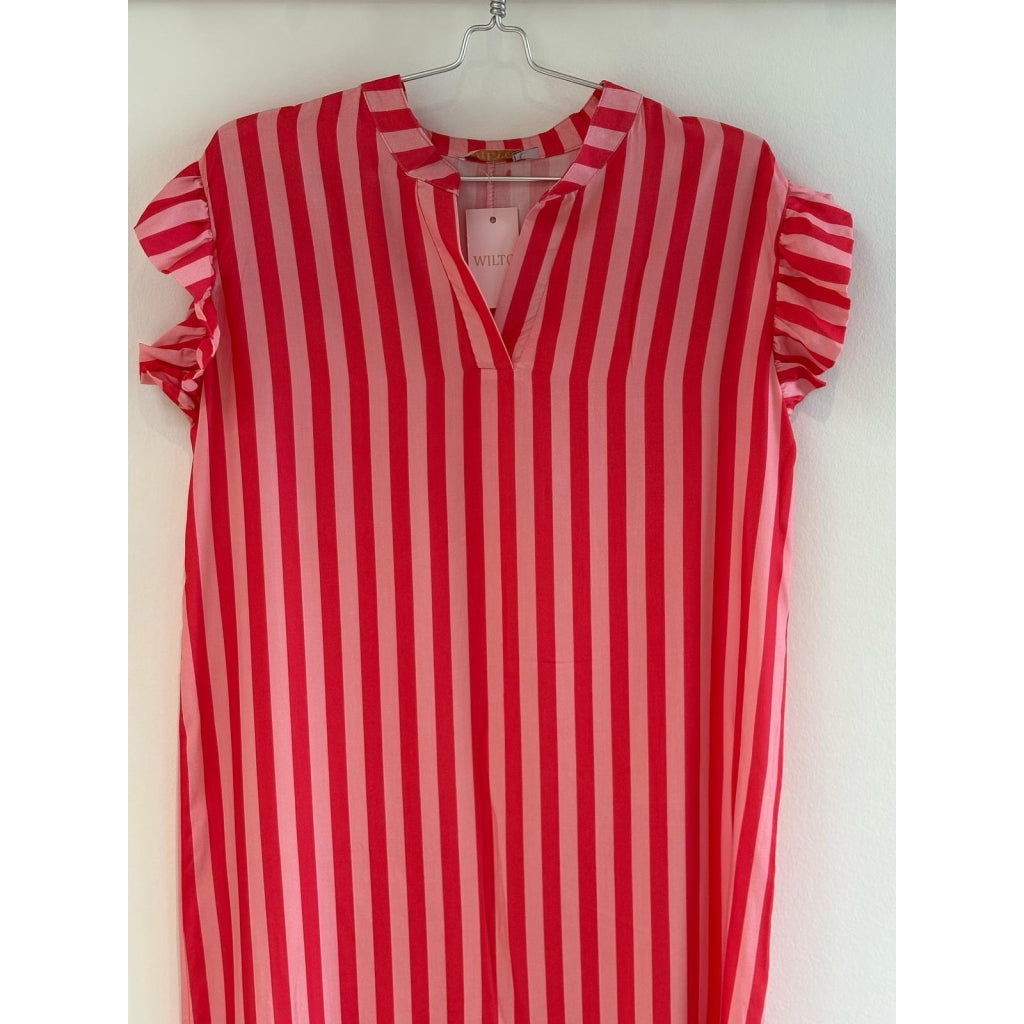 WILTO Stripe Kjole Stribet Rosa