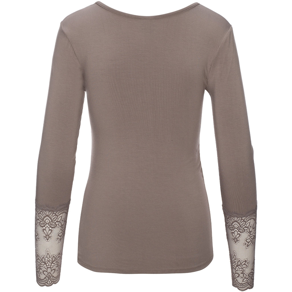 One Two Gitte T-shirt Bamboo Drift Wood Brun