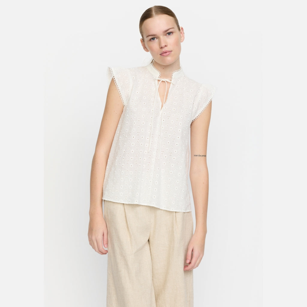 Soft Rebels Daniela Bluse Snow Hvid