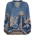 Marta Du Chateau Octavia Skjorte Blomster Jeans Blå