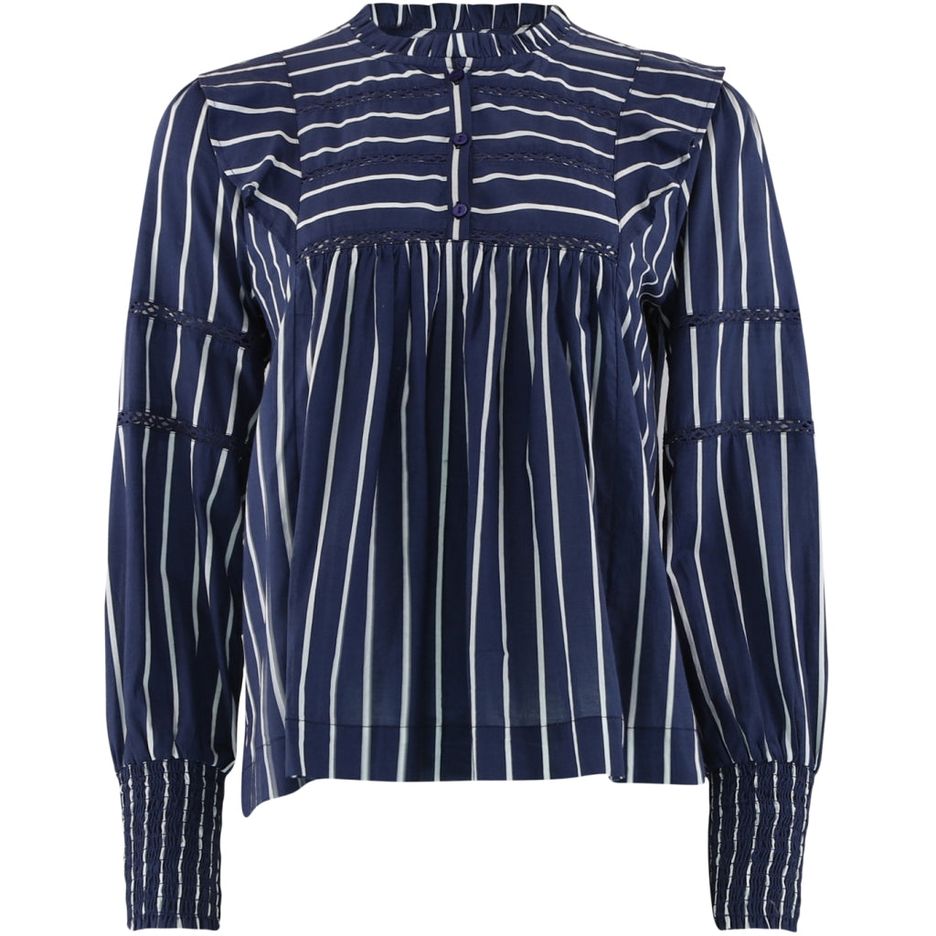 Continue CPH Joey Bluse Stribet Blå