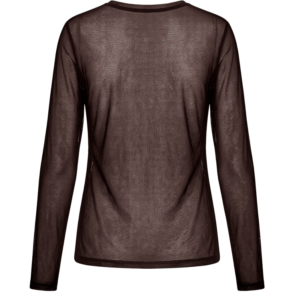 One Two Segberg Mesh T-shirt Choco Lux Brun