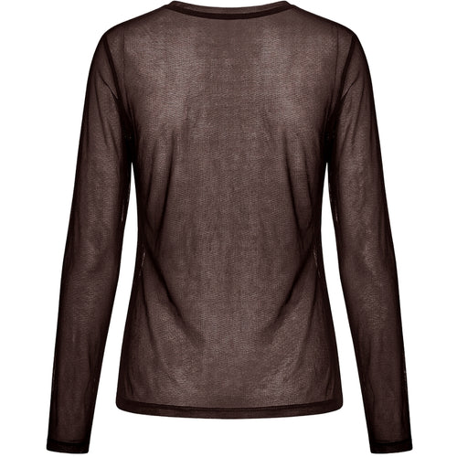 One Two Segberg Mesh T-shirt Choco Lux Brun