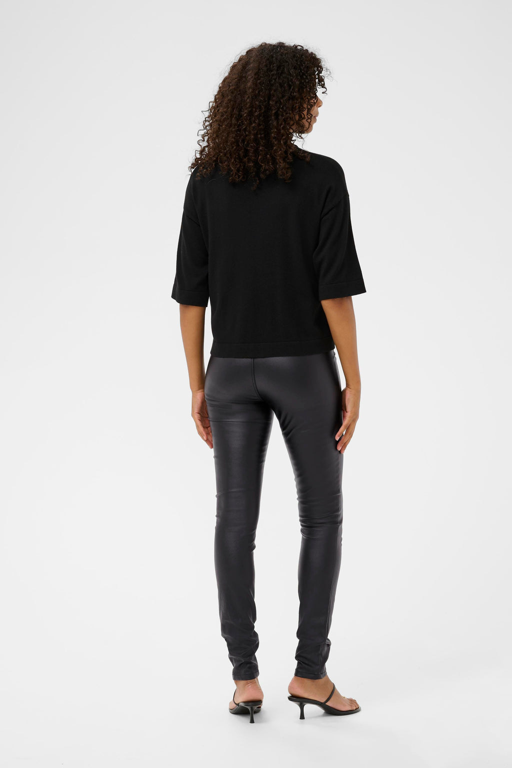 KAFFE Ada Leggings Coated Oyster Sort