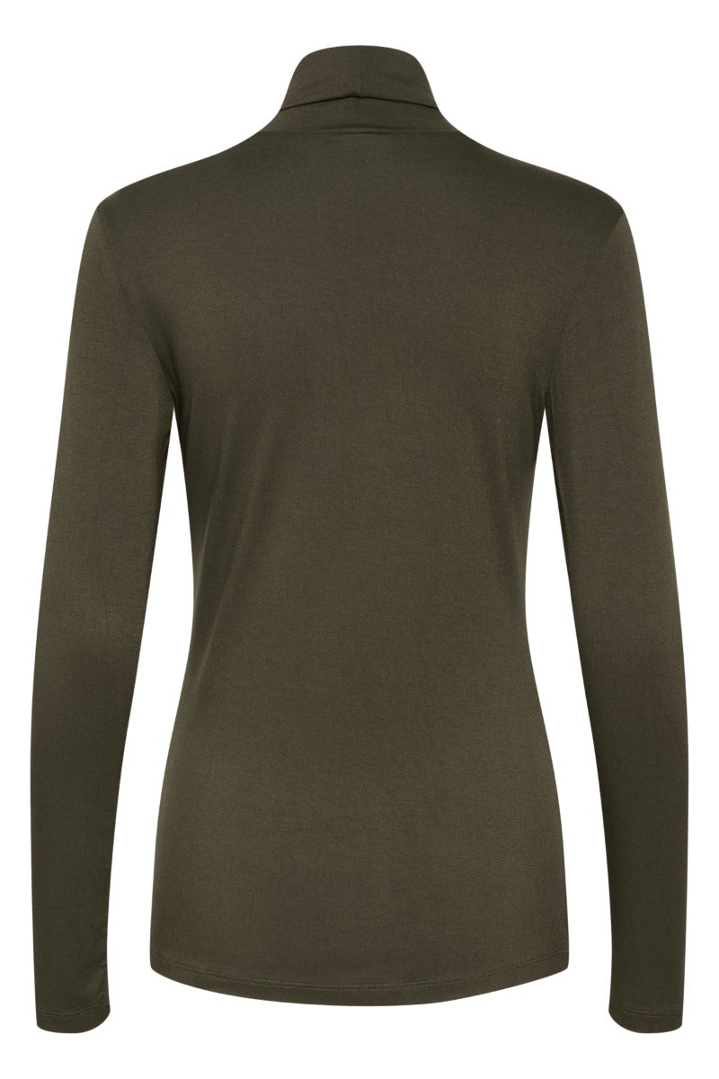 KAFFE Yoko Rollneck Forest Grøn