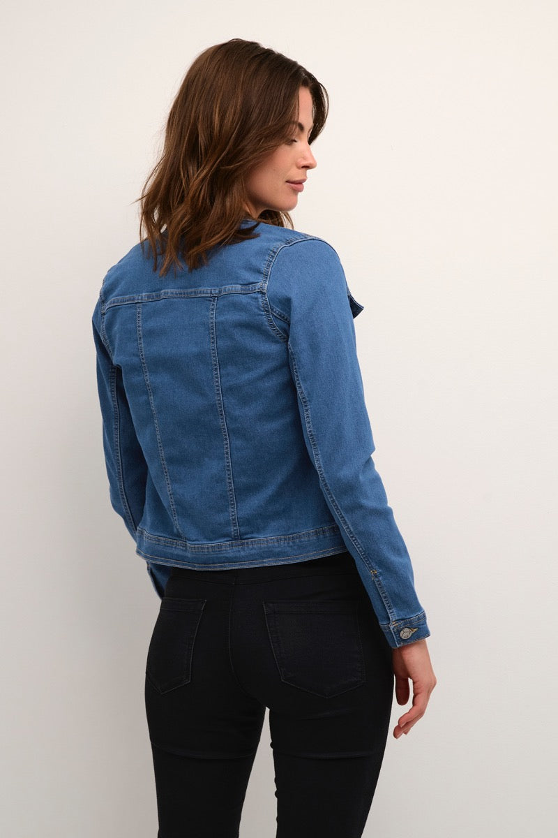 KAFFE Vicky Jeans Jakke Medium Blå