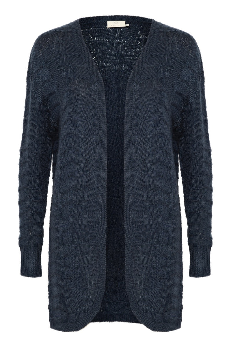 KAFFE Emria Strik Cardigan Midnight Marine Blå