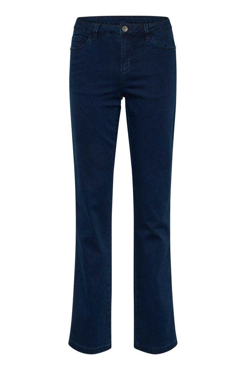 KAFFE Vicky Straight Jeans Dark Blå Denim