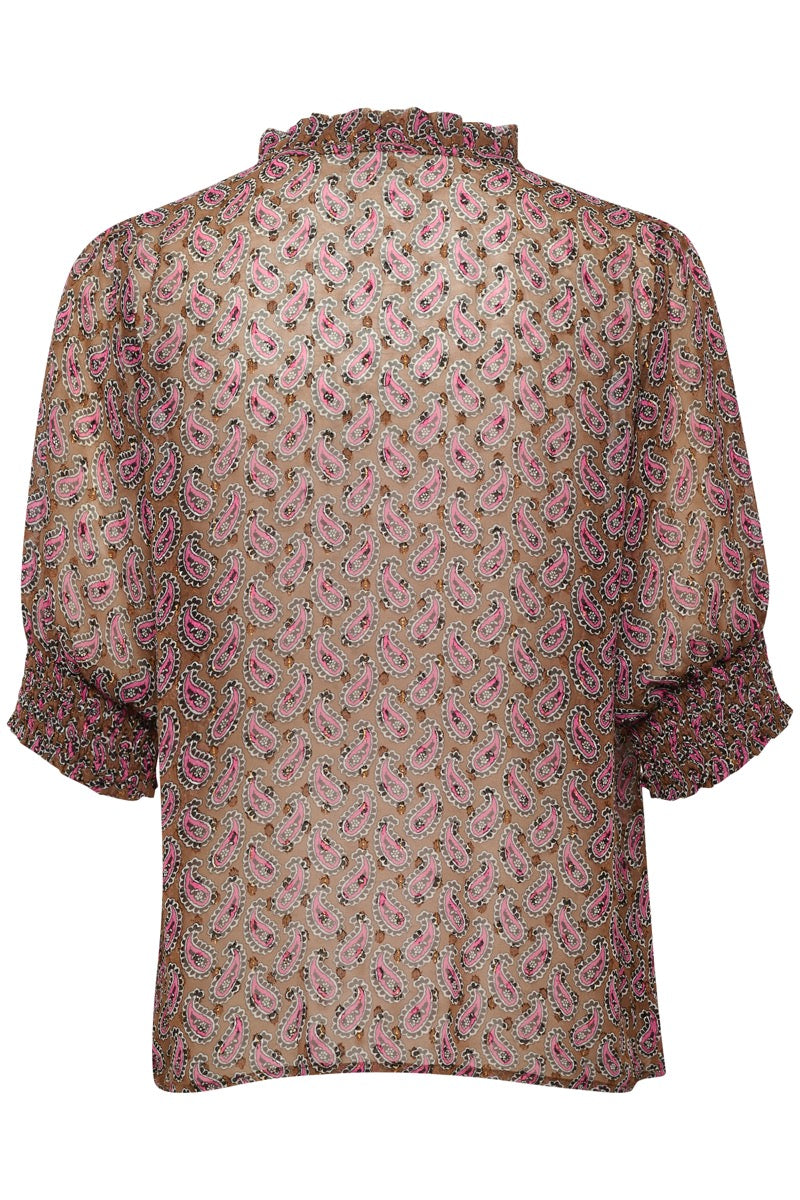 KAFFE Catalina Bluse Soft Silt Paisley Print