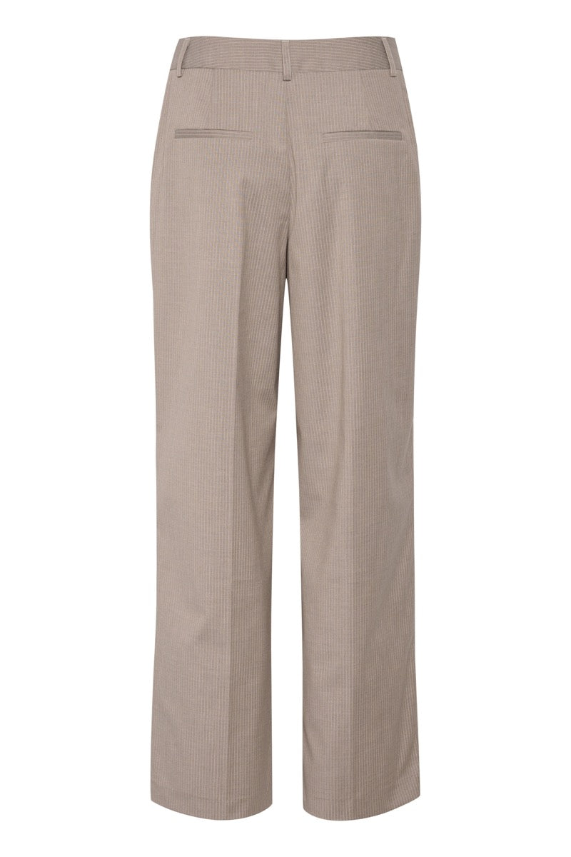 KAFFE Solena Bukser Brindle Chalk Stribet Brun