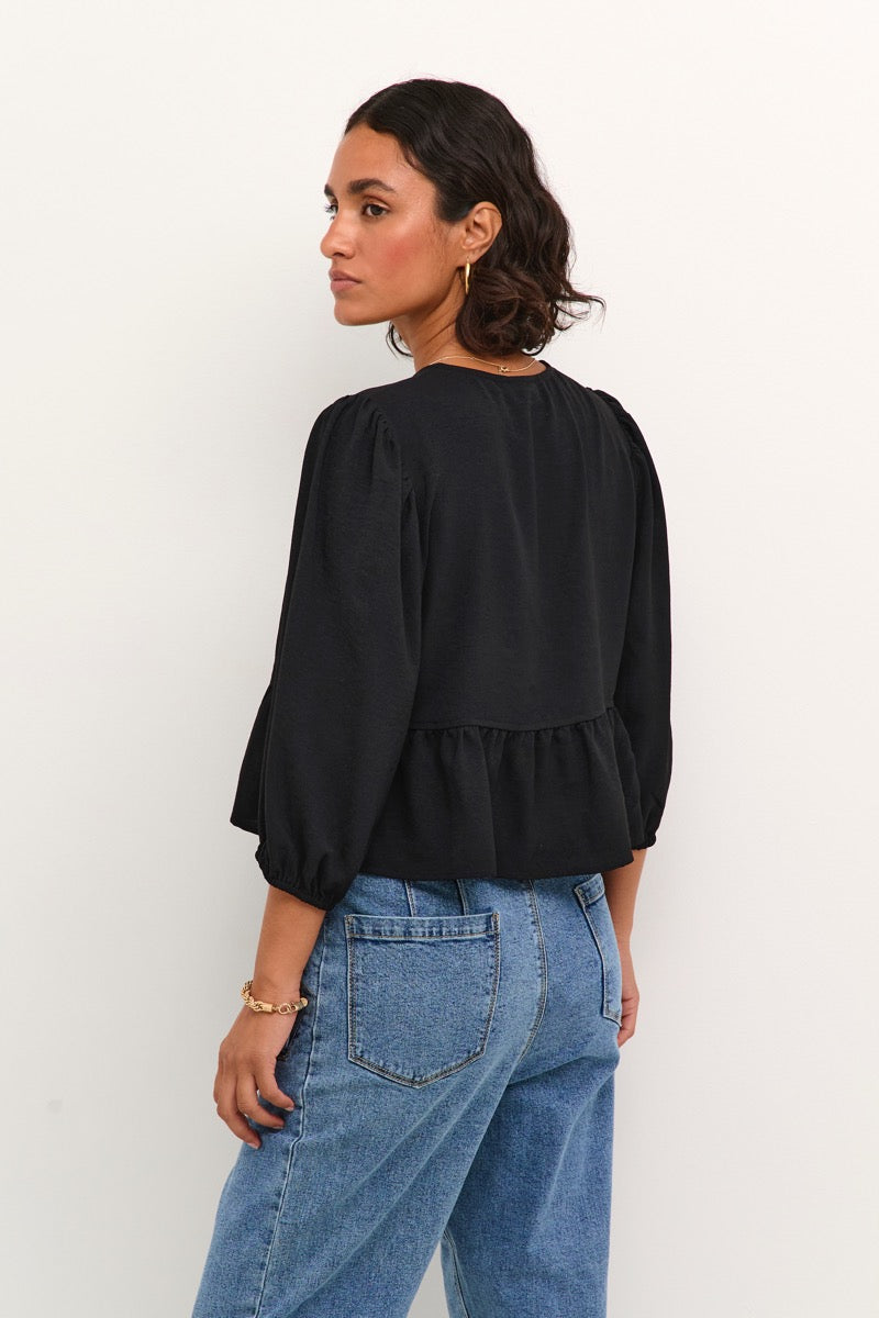 KAFFE Silja Bluse Deep Sort