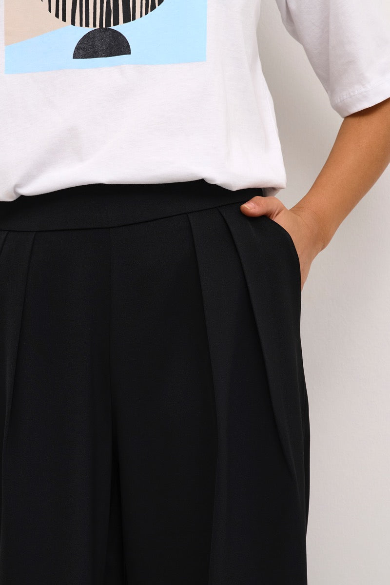 KAFFE Mille Cropped Bukser Deep Sort