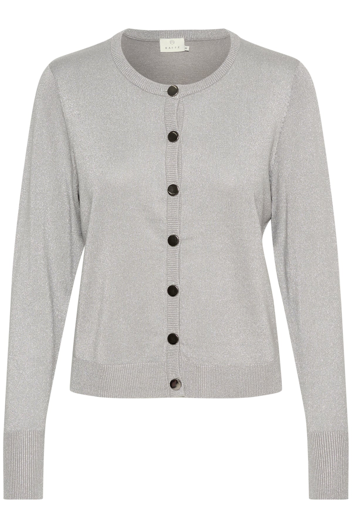 KAFFE Regina Cardigan Grå Silver Metallic