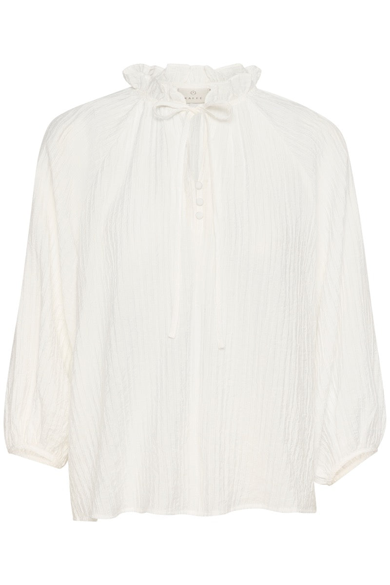 KAFFE Lianna Bluse Chalk Hvid