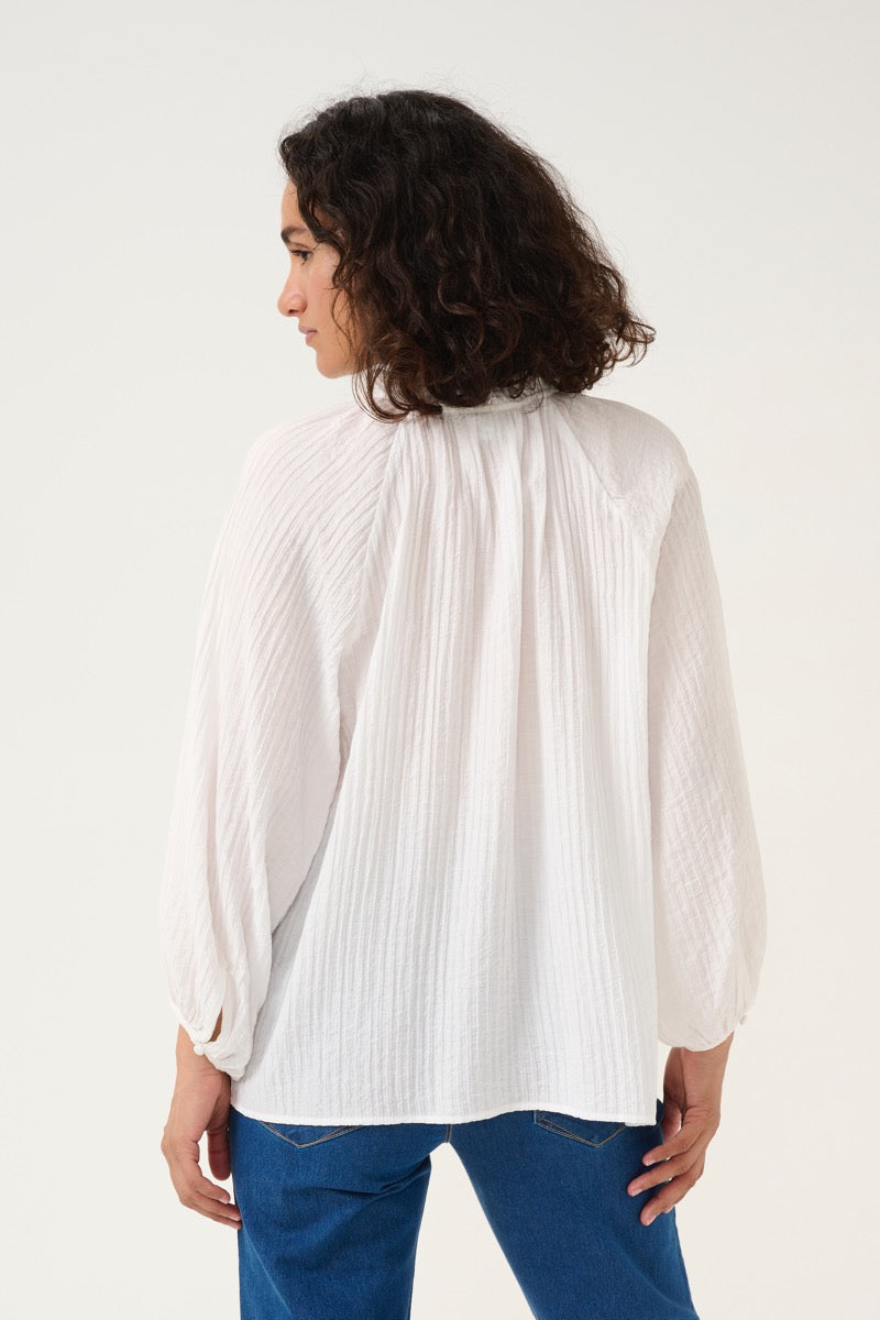 KAFFE Lianna Bluse Chalk Hvid