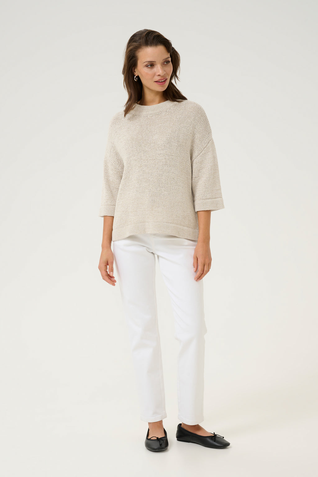 KAFFE Sevita Pullover Moonstruck Lys Grå