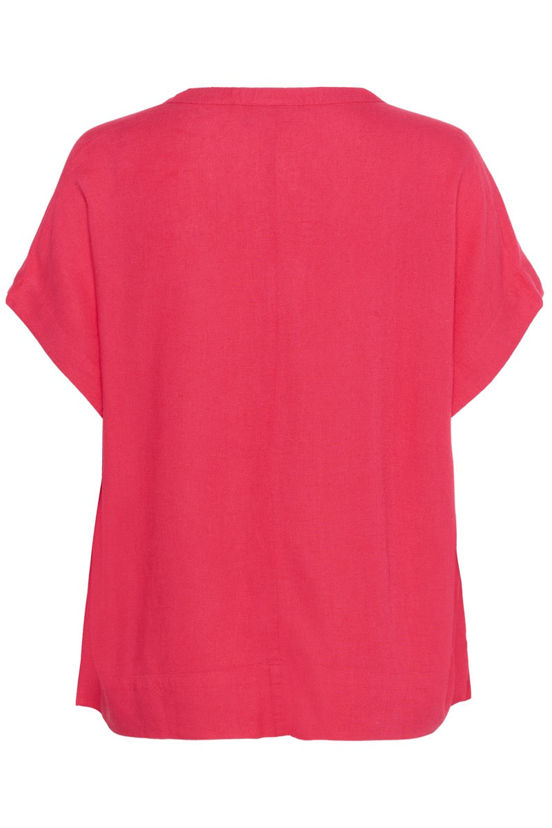 KAFFE Milia Wing SL Bluse Raspberry Rød
